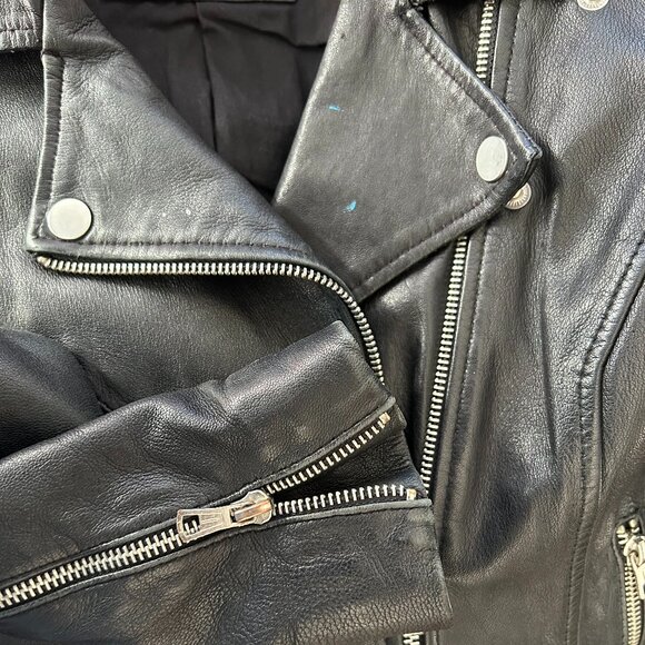 Zara Trafaluc Leather Moto Biker Jacket, Medium, Good condition - Picture 3 of 3